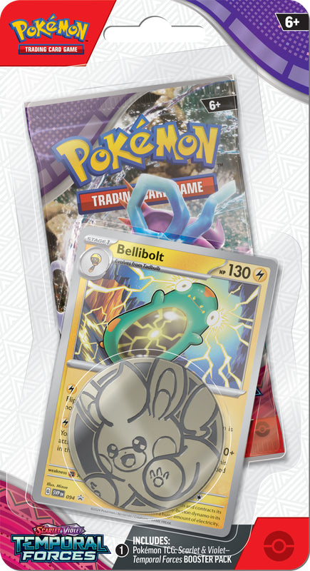 Pokemon SV05 Temporal Forces Checklane Blisters (Bellibolt)