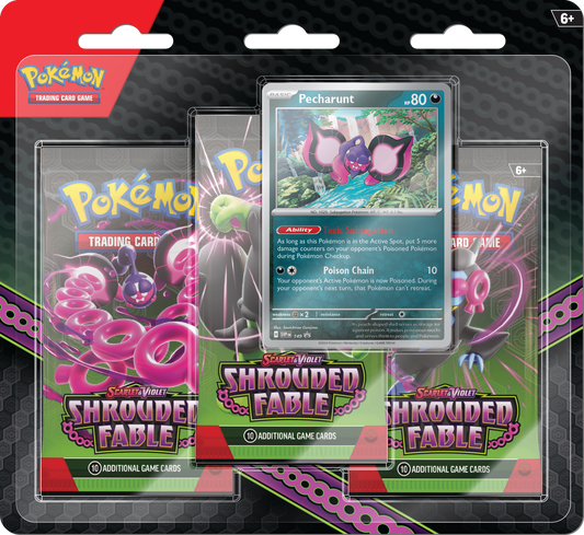 Pokémon TCG: Scarlet & Violet-Shrouded Fable Three-Booster Pack Blister