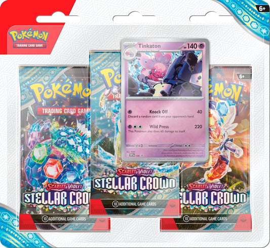 Pokémon TCG: Scarlet & Violet-Stellar Crown 3 Booster Packs & Tinkaton Promo Card