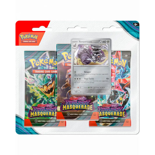 Pokémon TCG: Scarlet & Violet-Twilight Masquerade 3 Booster Packs & Revavroom Promo Card