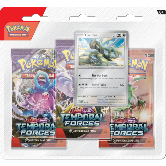 Pokemon SV05 Temporal Forces 3-Pack Blister (Cyclizar)